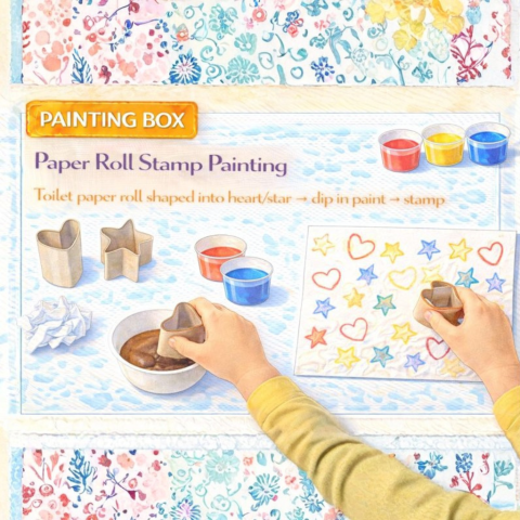 Painting -Paper Roll Stamp Painting