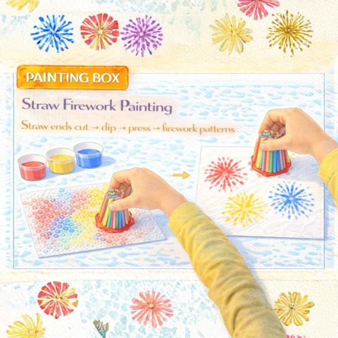 Painting -Straw Firework Painting