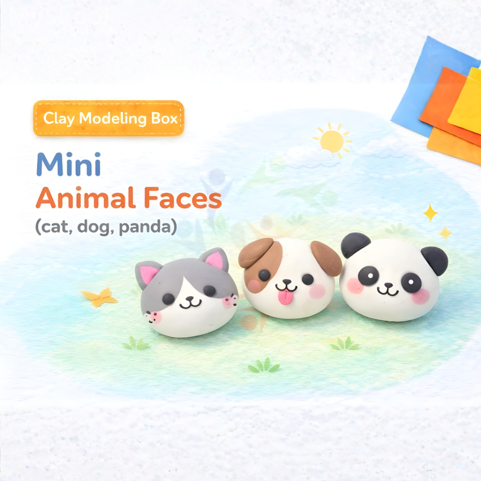 Clay Modelling - Animal Faces (Cat/Dog/Panda)