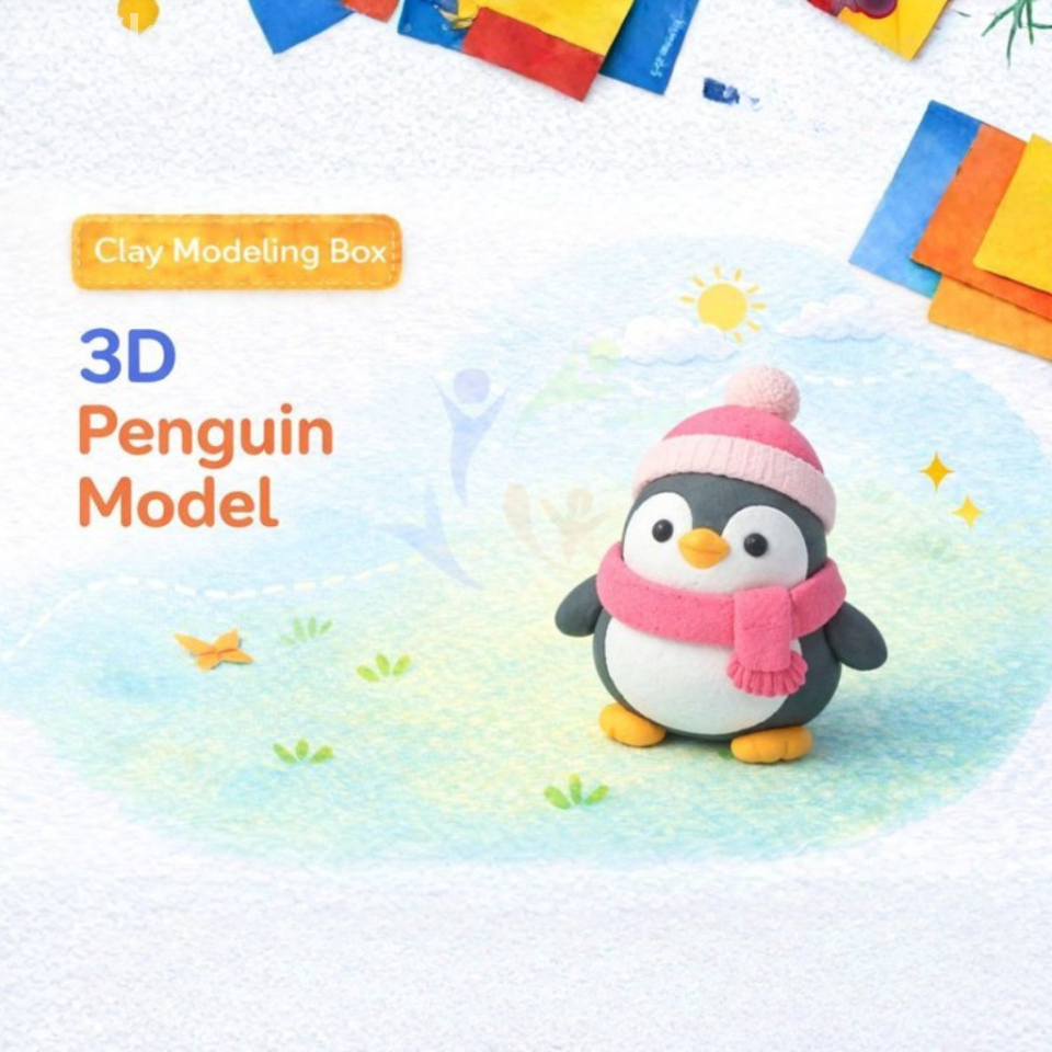 Clay Modelling - 3D Penguin