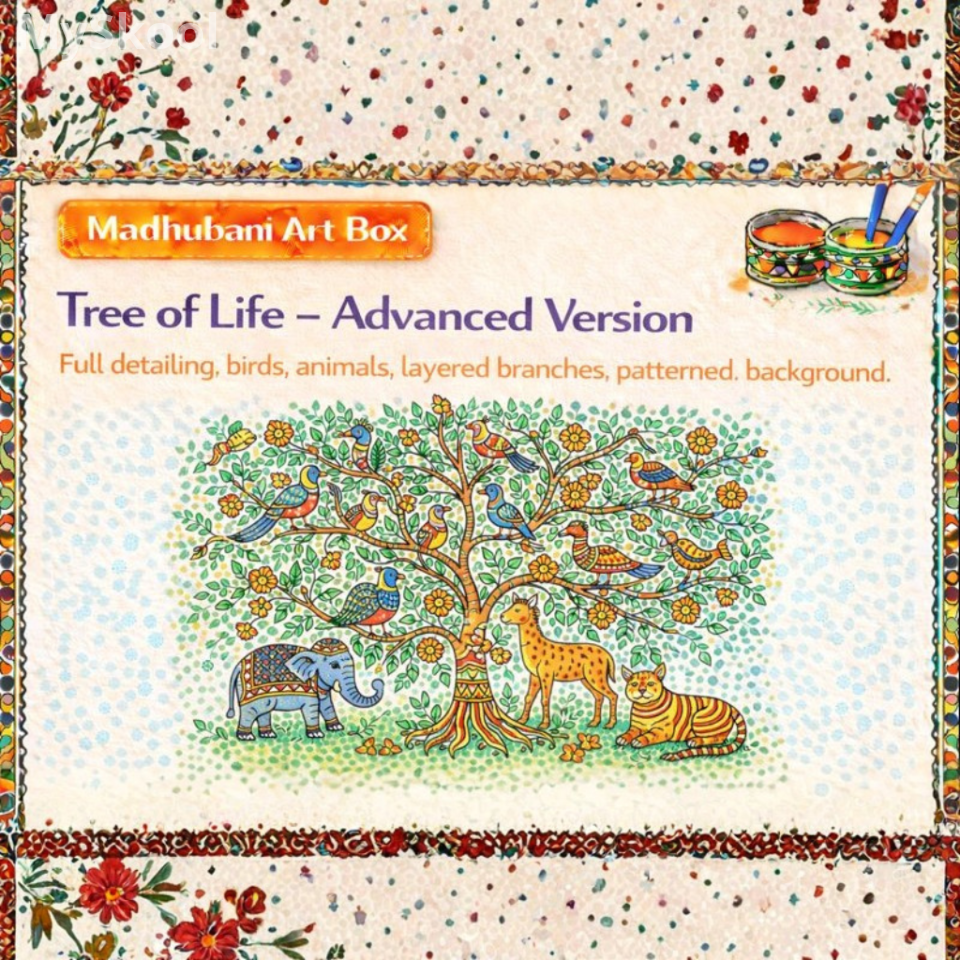 Madhubani - Tree of Life – Advanced