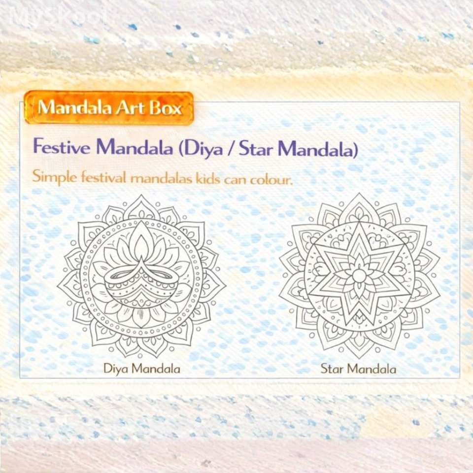 MANDALA ART- Festive Mandala (Diya/Star)