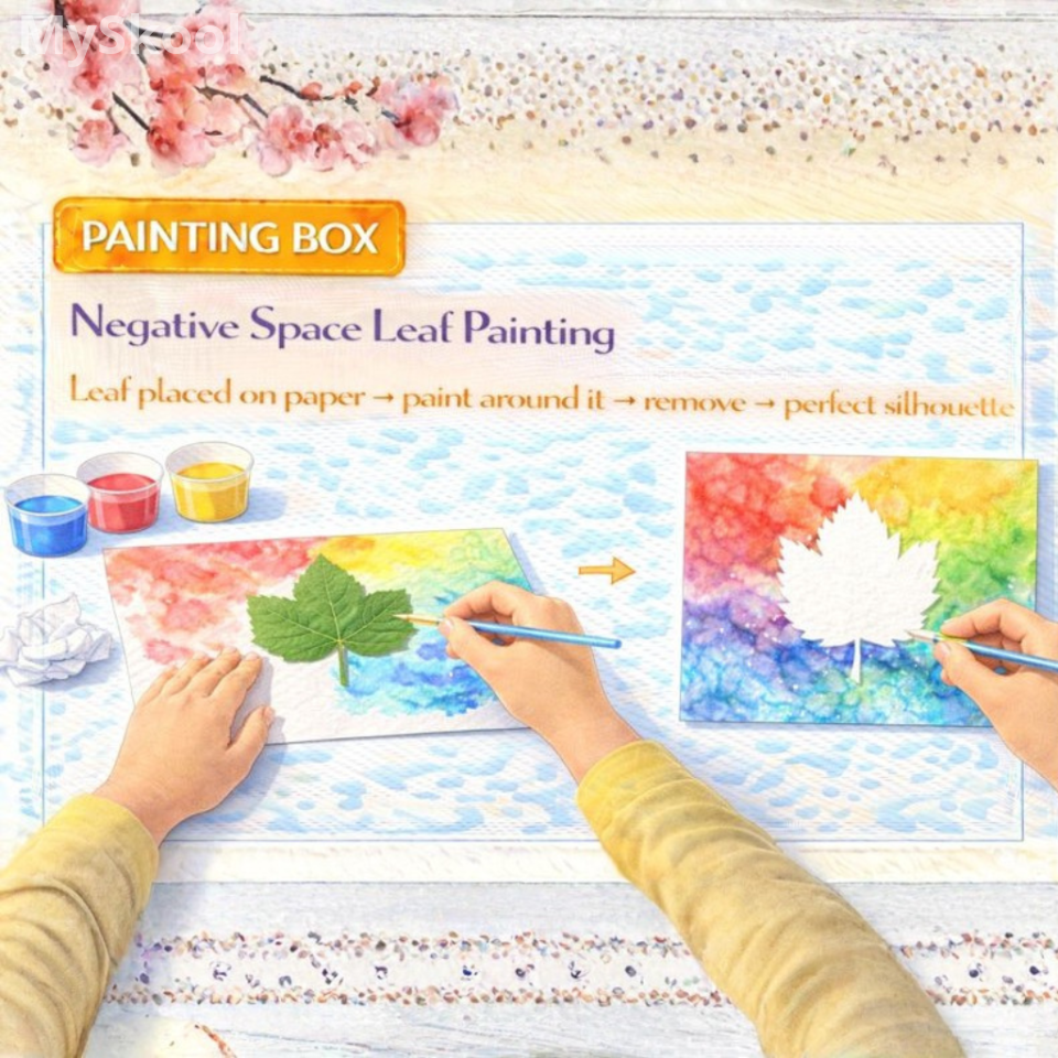 Painting -Negative Space Leaf Painting